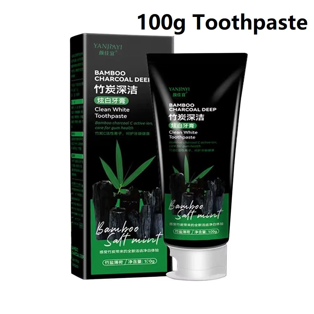 Bamboo Charcoal Toothpaste Whitening Teeth Activated Carbon Removing Yellow Teeth Cleaning Tooth Stain Oral Fresh Tooth Care