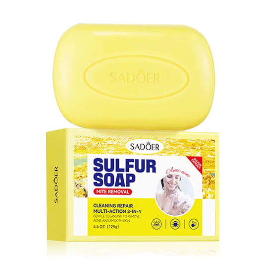 1/2Pcs  Sulfur Mite Removing Facial Soap Universal Handmade Soap for Body Face Wash Foam Moisturizing Facial Cleanser